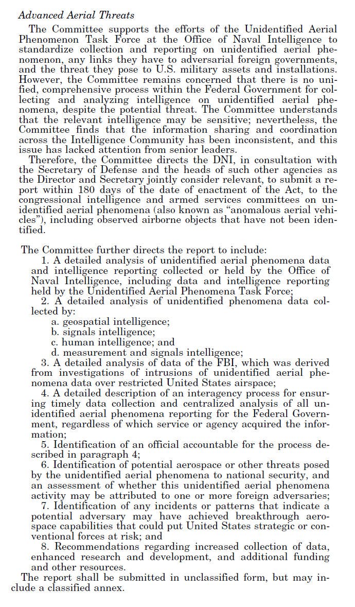 Senate Intelligence Provision